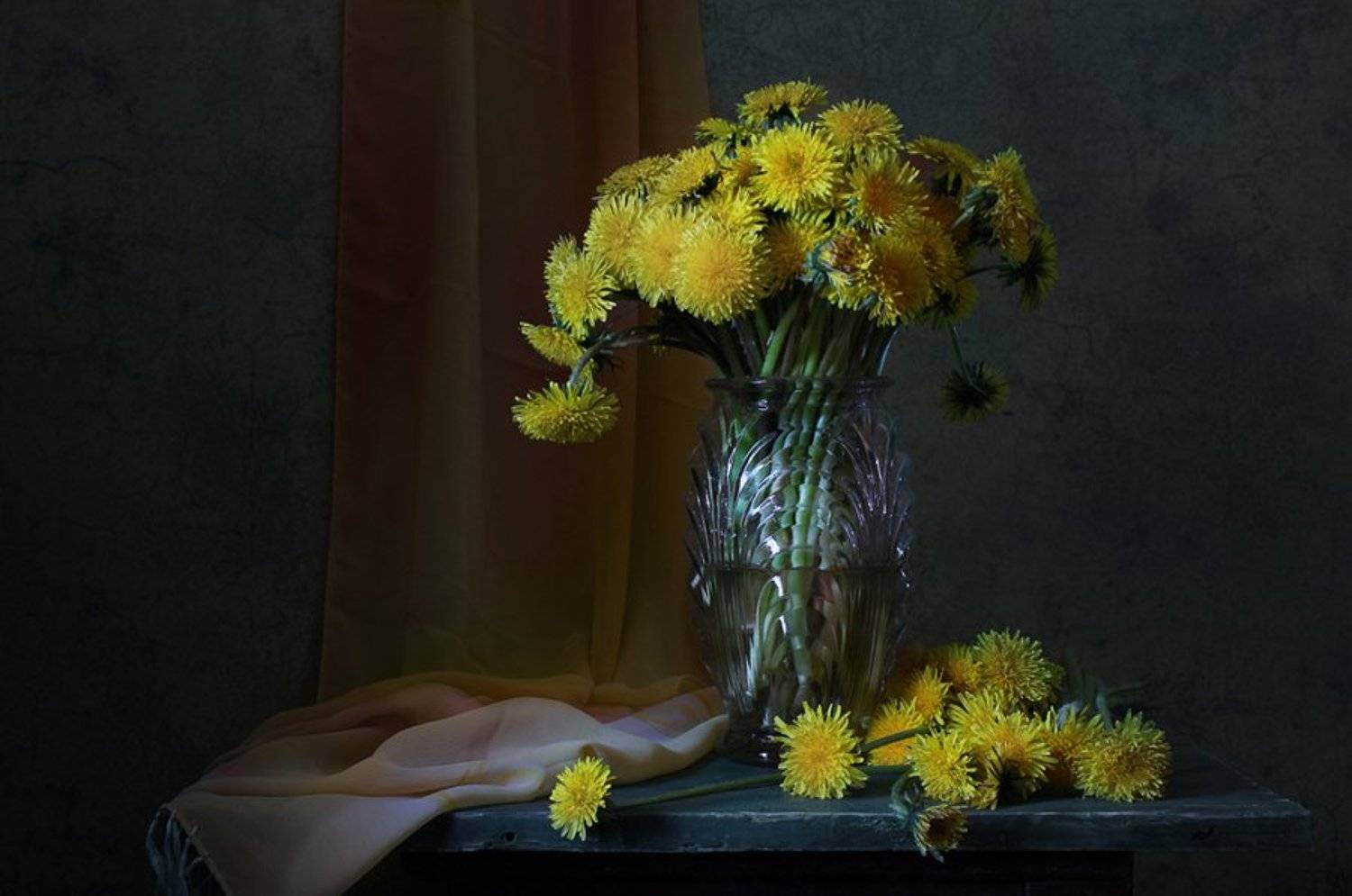 натюрморт, цветы, одуванчики, Курочкина Диана