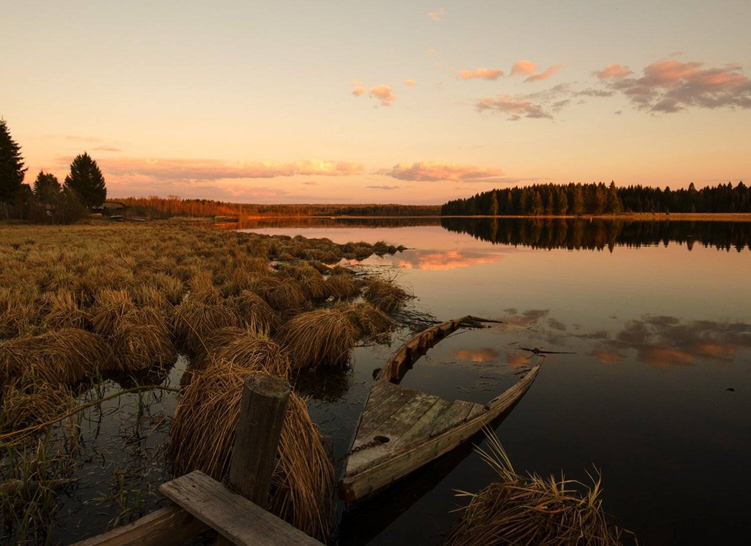 закат,май,лодочка, Карепанов Евгений