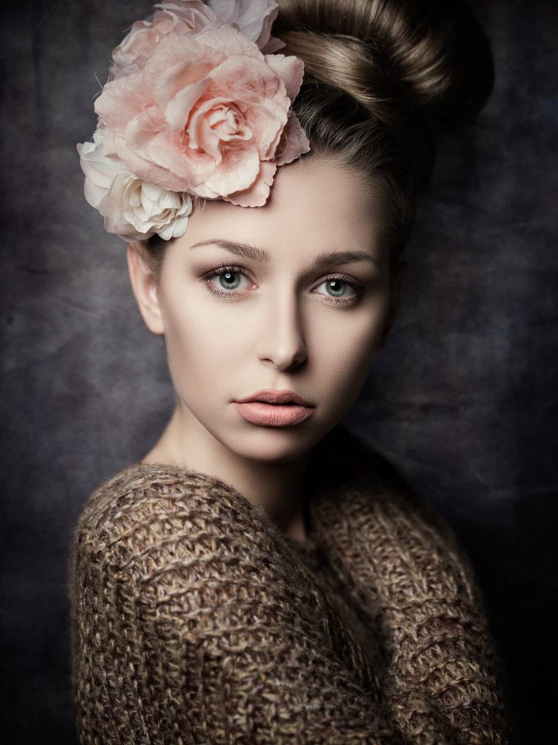 portrait, fine art portrait, flowers,, Michael Schnabl