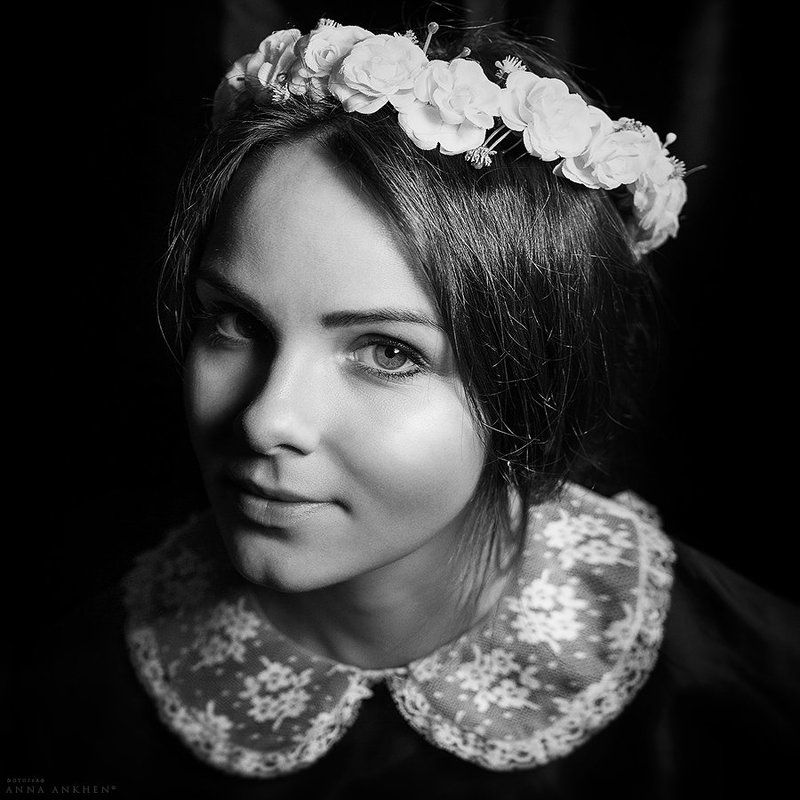 портрет, женский портрет, чб, студия, классика, девушка, bw, woman, studio, portrait, classic Сестра Алина фото превью