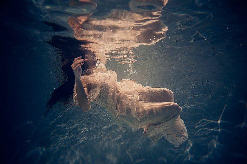 подводная фотосъемка, фотостудия, вода. море, океан, модель Русалочка фото превью