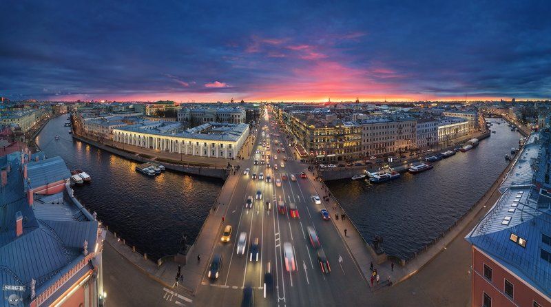 Невский проспект, Фонтанка, Аничков мост фото превью