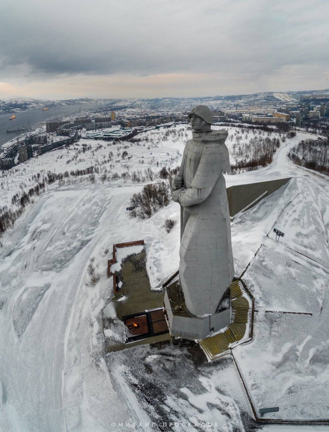Мурманск, дрон, квадрокоптер, панорама, город, Михаил Проскалов
