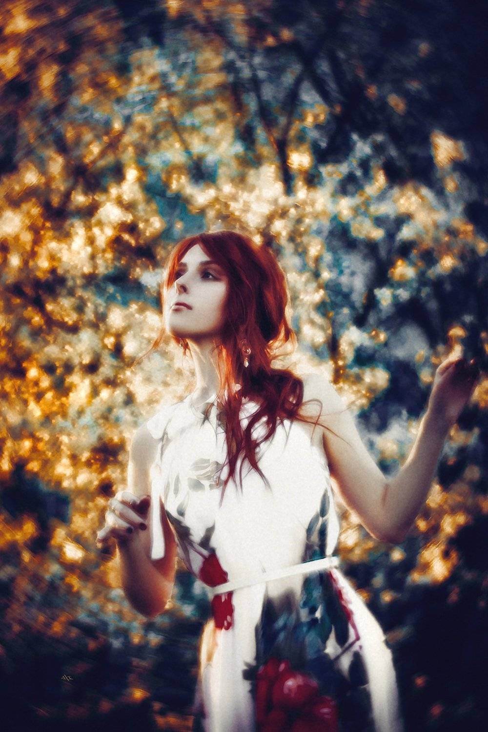 woman, portrait, spring, bokeh, colors, redhead, beauty, mood, Руслан Болгов (Axe)