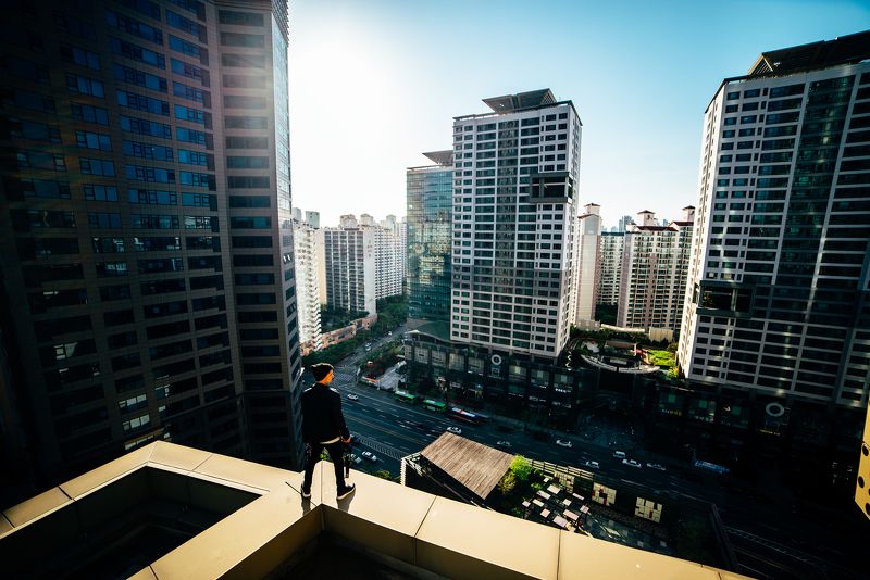 seoul, marriot, south, korea, 14mm, samyang, cityscape, travel, сеул, корея Helipad 46th floor. Seoul фото превью