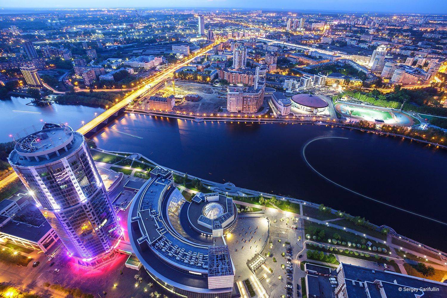 екатеринбург, урал, исеть, ночной город, ельцин центр, набережная, Сергей Гарифуллин