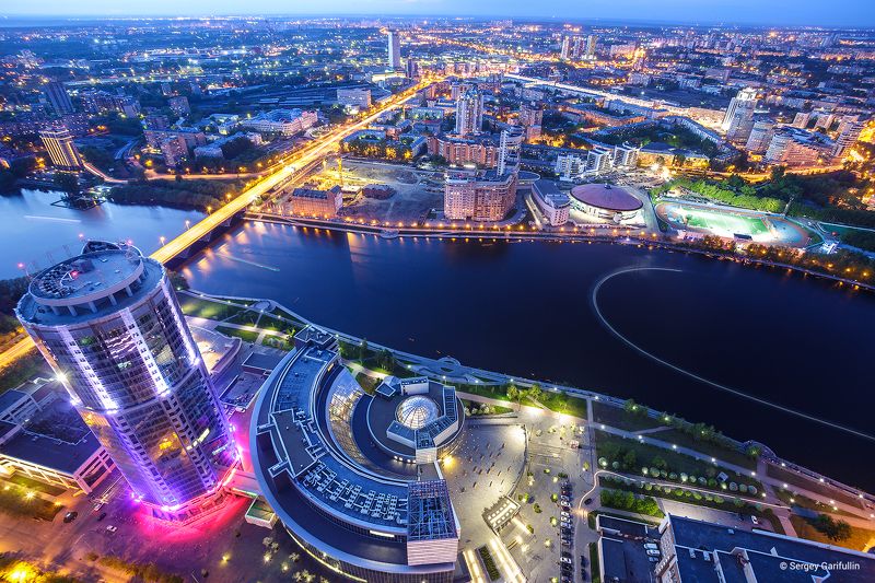 екатеринбург, урал, исеть, ночной город, ельцин центр, набережная Екатеринбург фото превью