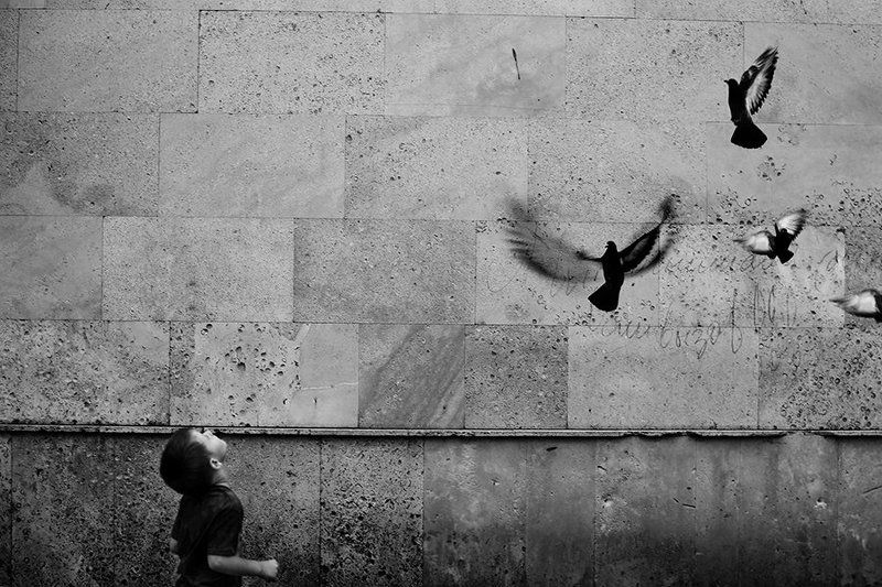 детская, черно-белая, портрет, жанровый портрет Детские фантазии фото превью