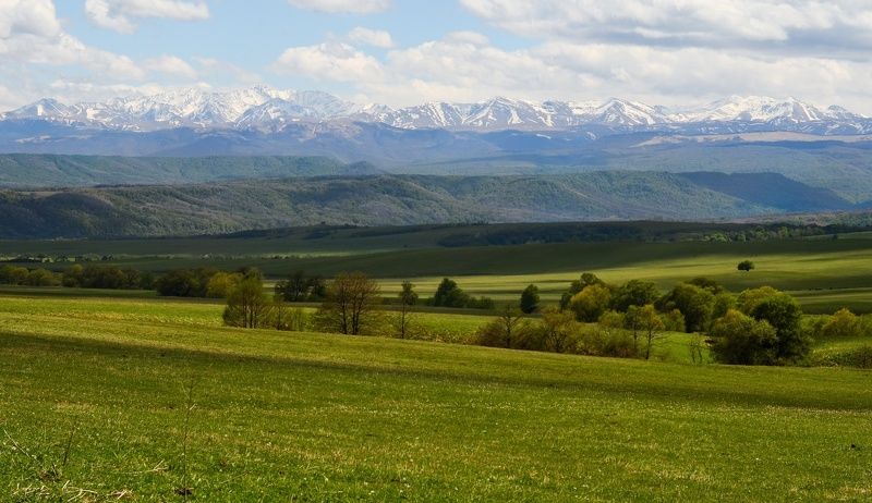 луга, горы, свет Про горы фото превью