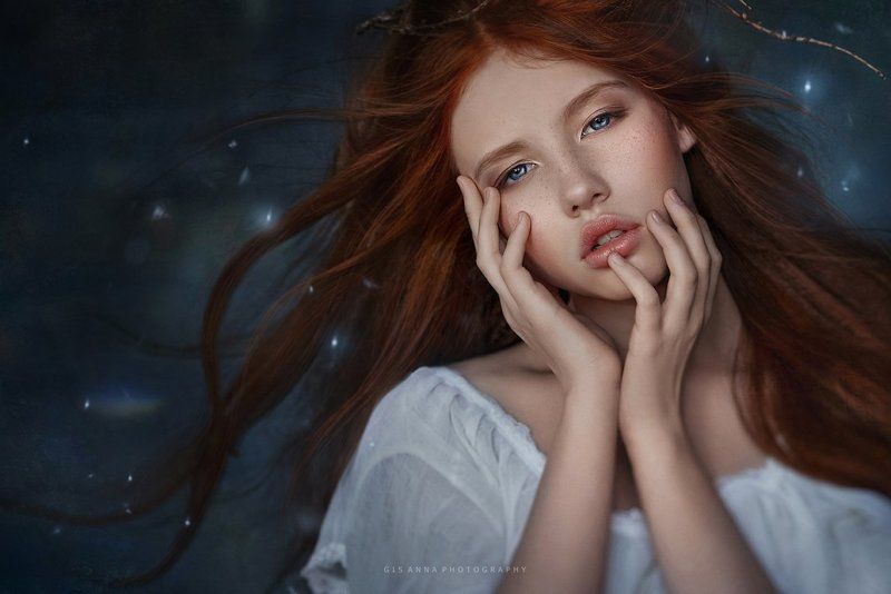 девушка, с, лисой Чертог лисы фото превью