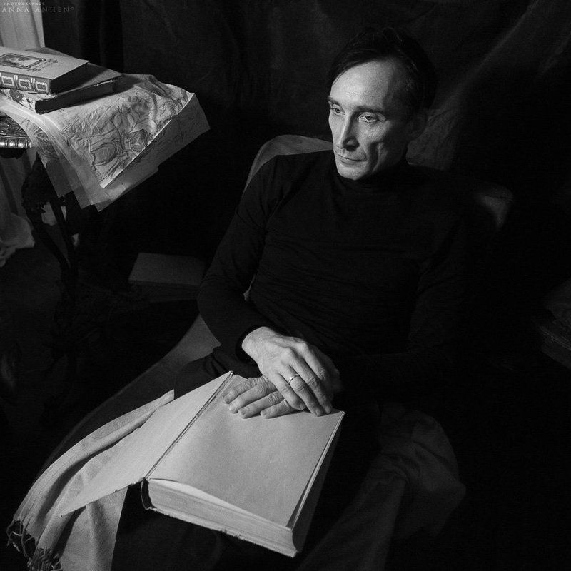 портрет, мужской портрет, чб, студия, классика, мужчина, bw, man, studio, portrait, classic Декадент фото превью