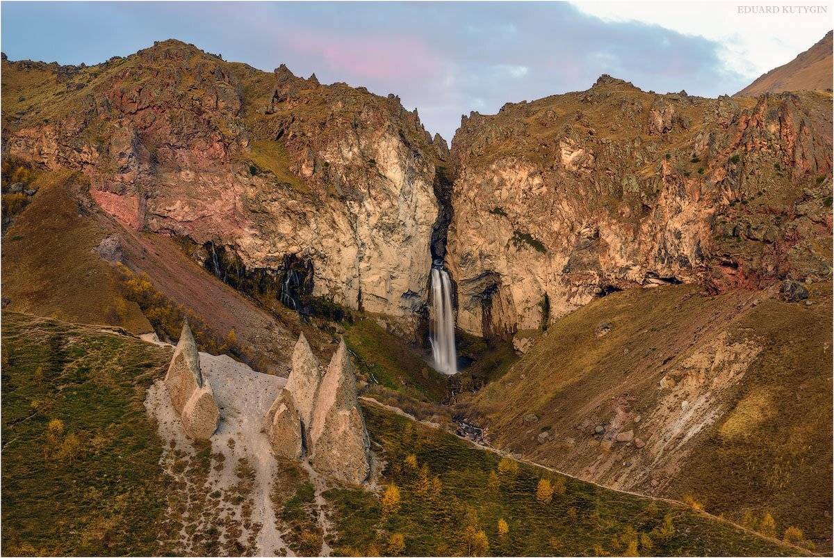 кутыгин, кавказ, осень, октябрь, джилы, су, султан, водопад, останец, останцы, Кутыгин Эдуард