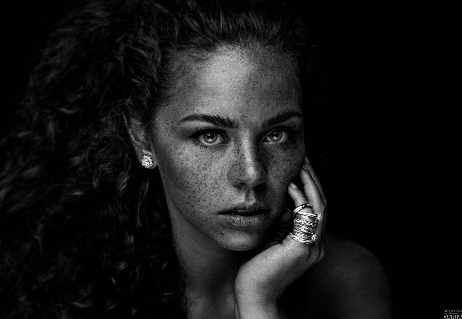 бриллианты,  портрет,  веснушки, Дарья Булавина