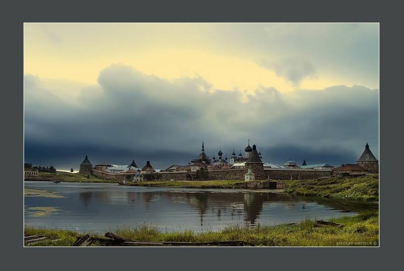 вечер. остров Соловки фото превью