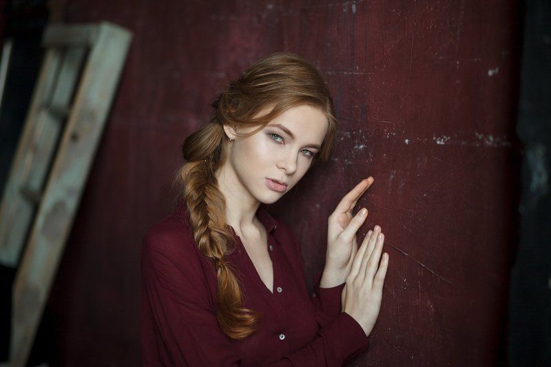 девушка, 2017, портрет, portrait, глаза, прическа, pretty, рыжая Catherine фото превью