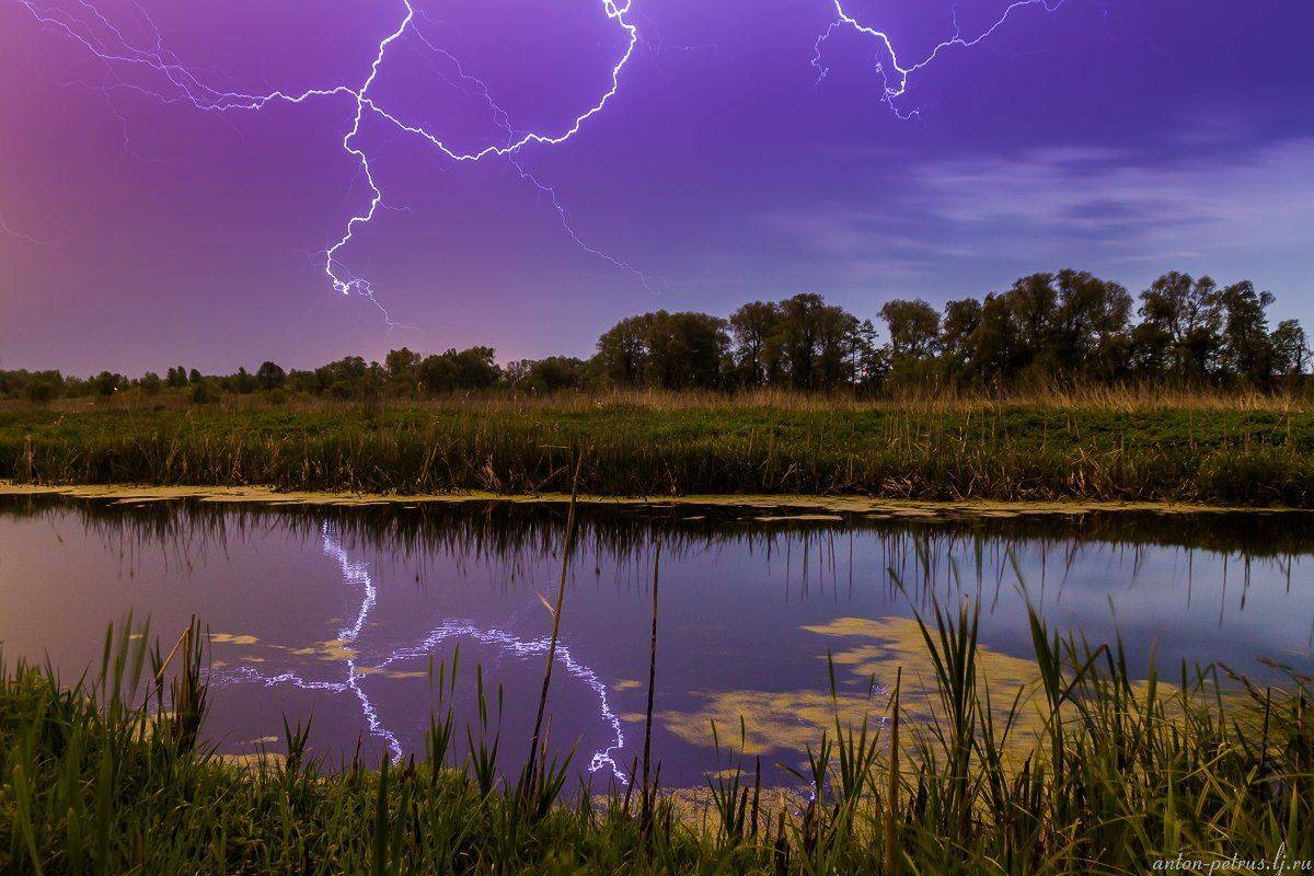 гроза, закат, барышевка, Антон Петрусь