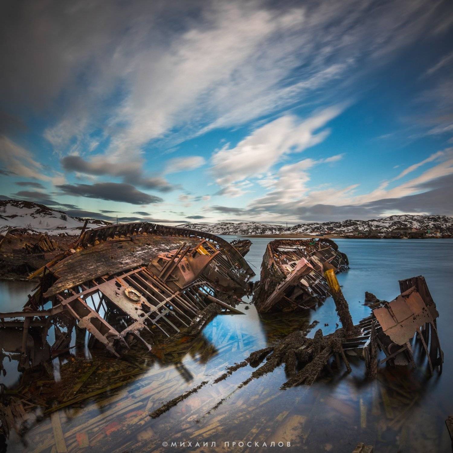 Длинная выдержка, природа, вода, небо, Михаил Проскалов