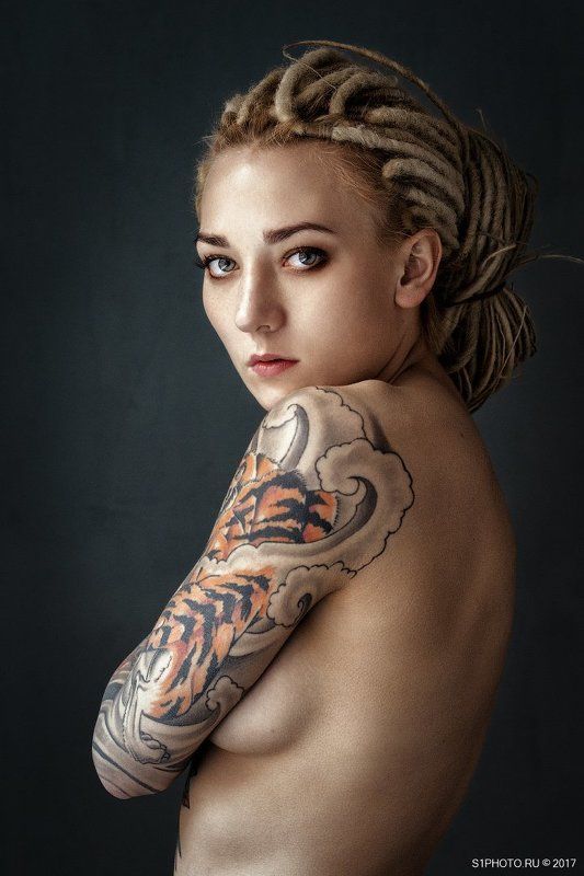 tattoo, girl, sexy, beauty, beautiful, nude Девушка с тату 5829 фото превью