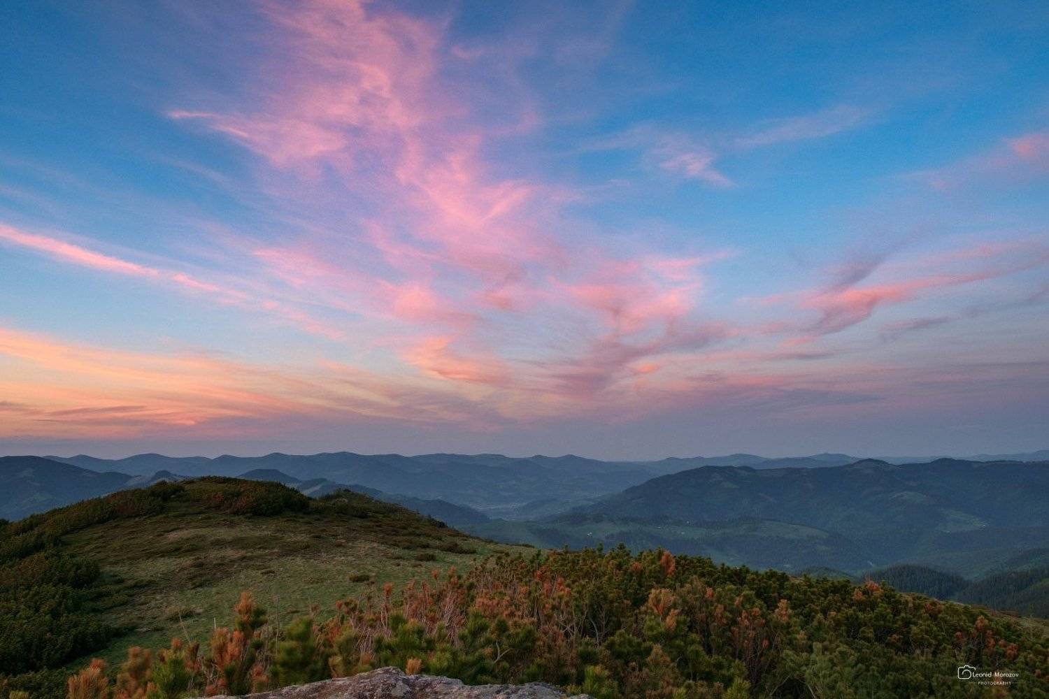 рассвет., туман., карпаты., горы., Леонид Морозов