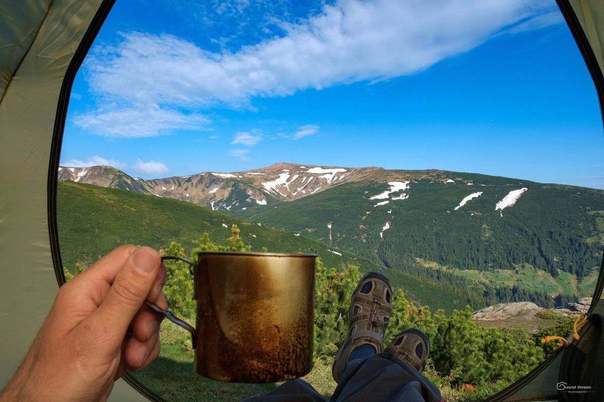 рассвет., туман, .карпаты., горы, Леонид Морозов