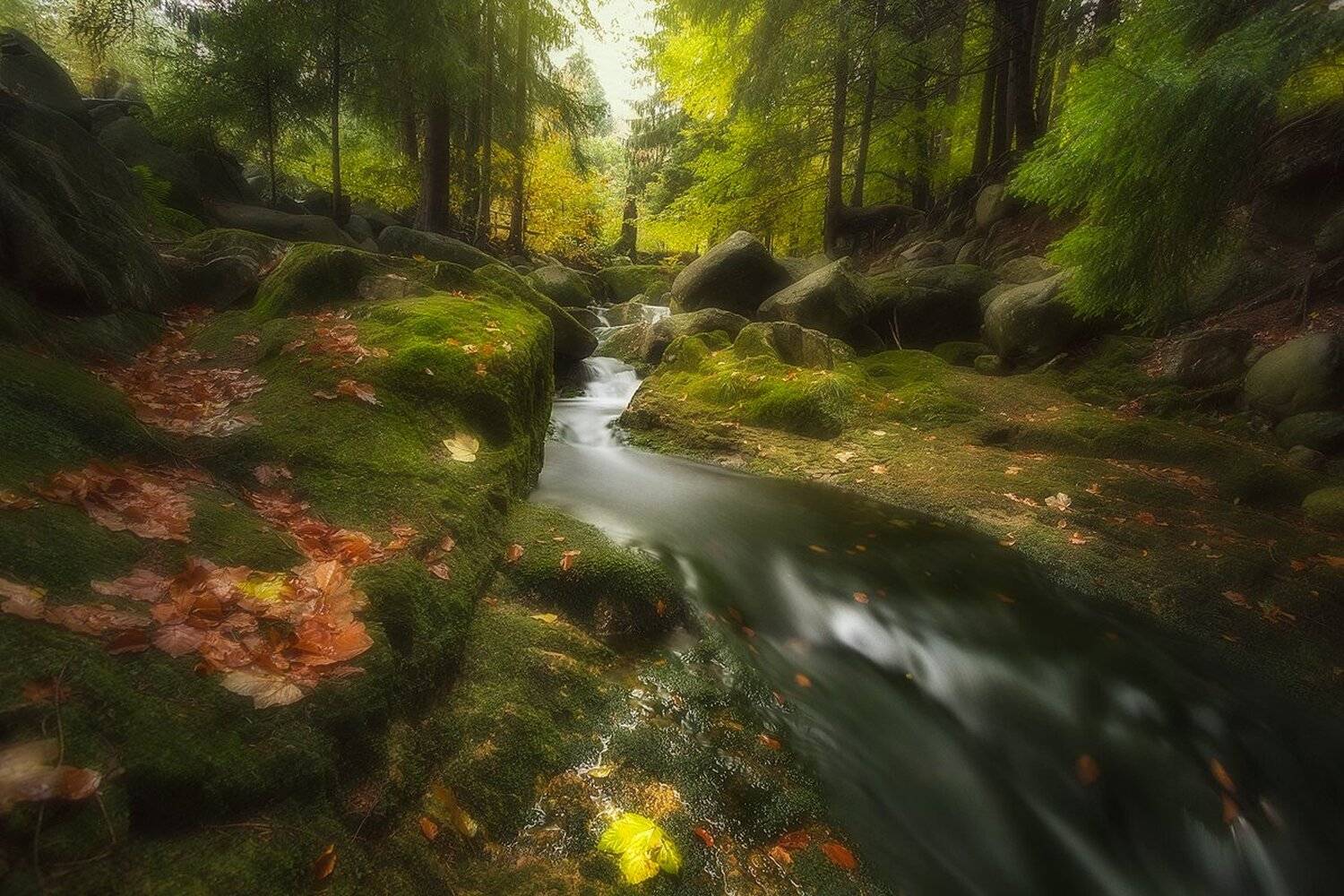 landscape,canon,mist,light,autumn,waterfall, Iza,Darek