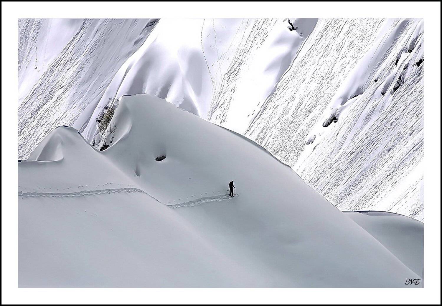 горы лавины человек., Евгений Никишин