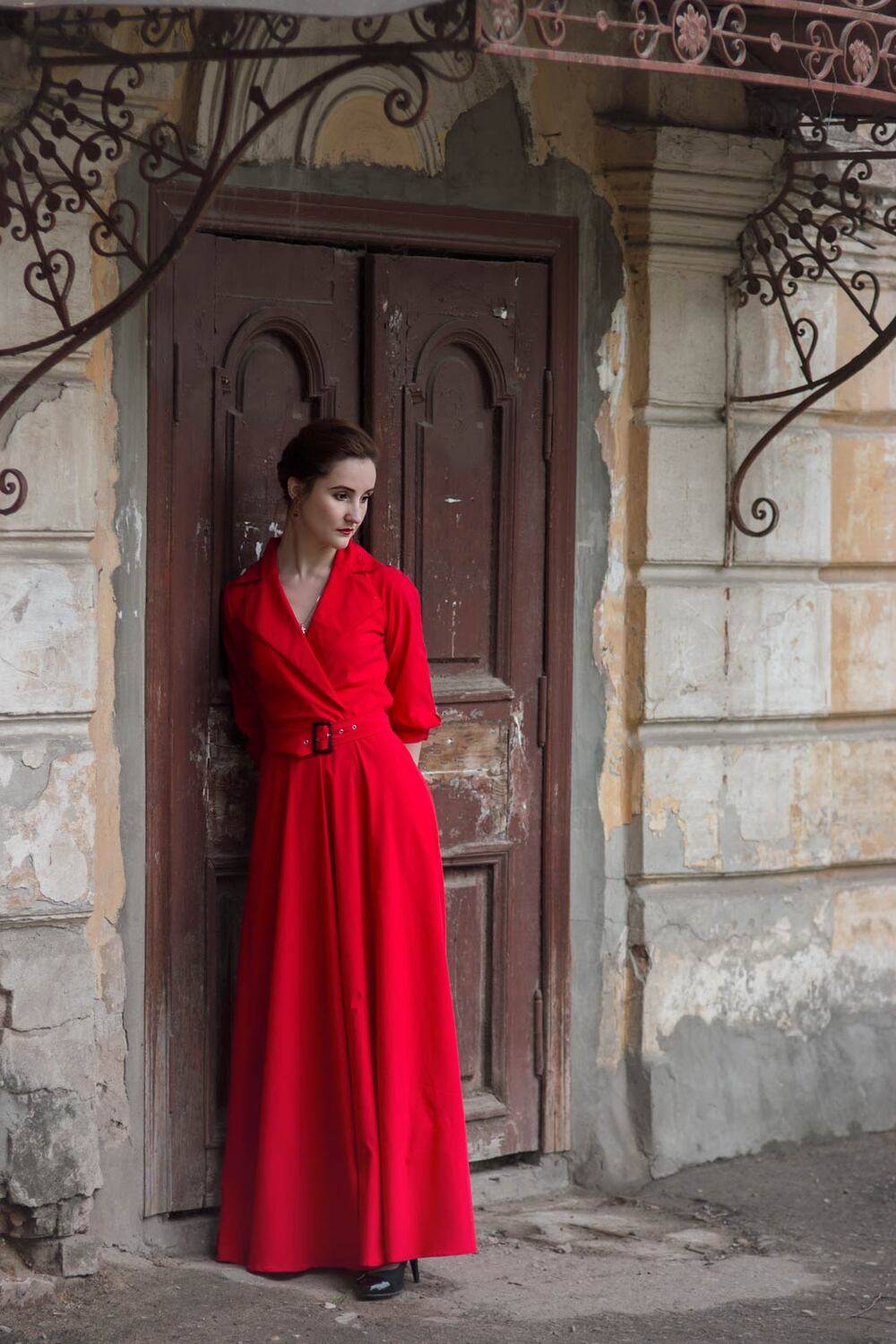 Калуга, портерт, в красном, девушка, Александр