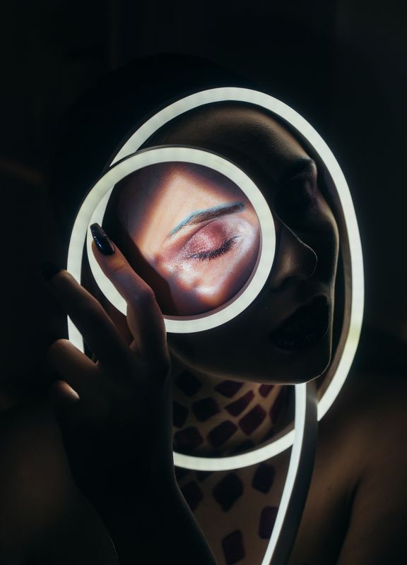 девушка, портрет,  space out фото превью