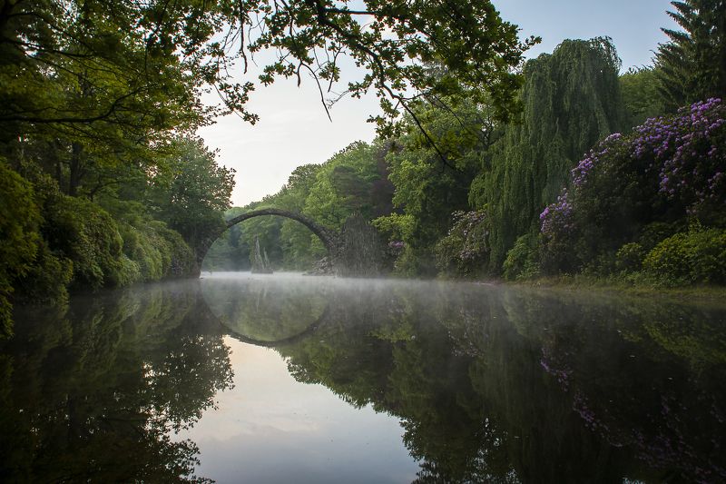 мост туман утро racotbruke фото превью