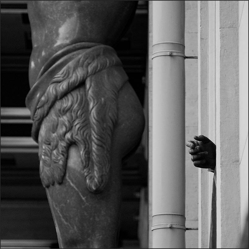 петербург, центр, эрмитаж, атланты, чб, Kirill Shapovalov