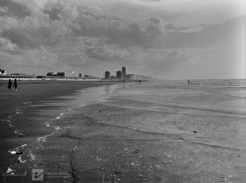 пляж, северное, море, бельгия, оостенде oostende фото превью