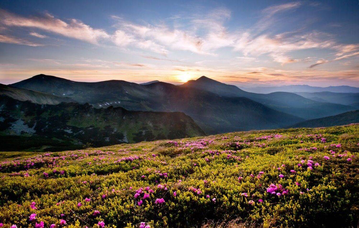 закат, над, говерлой, oleksandr