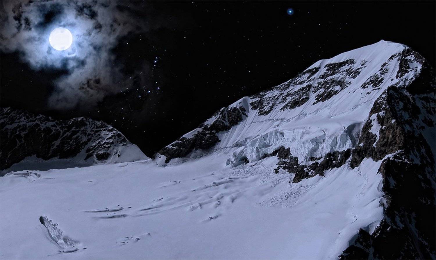 горы, луна, полнолуние, Александр Свиркин