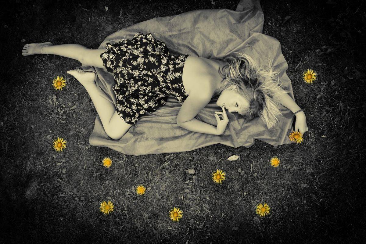 девушка, красота, цветы, Сергей