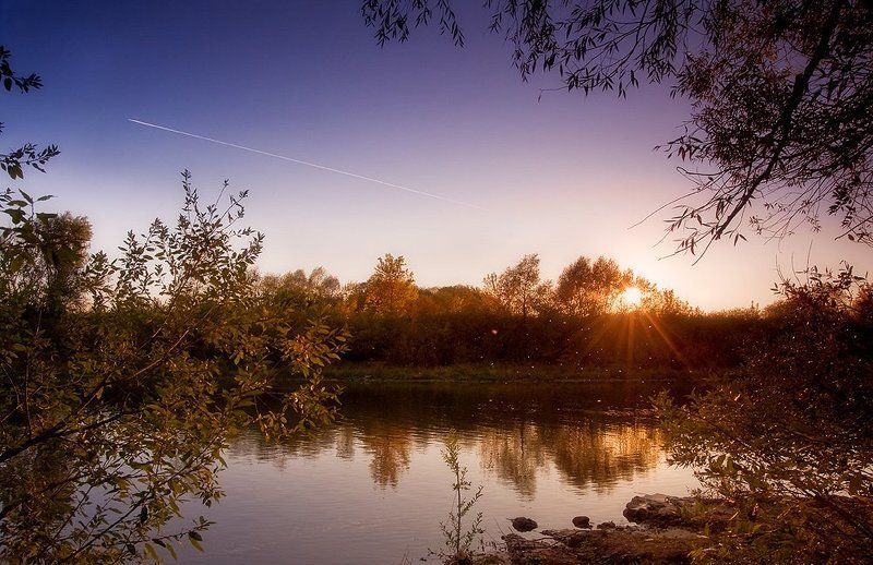 осенняя закатно-романтическая фото превью