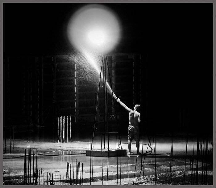 солнце, вода, человек, , чёрное, белое, b&w, Владимир Крылов