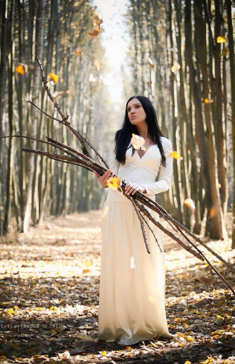 девушка, осень, Katia Titova