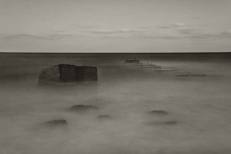 шторм, море, выдержка,мол  фото превью