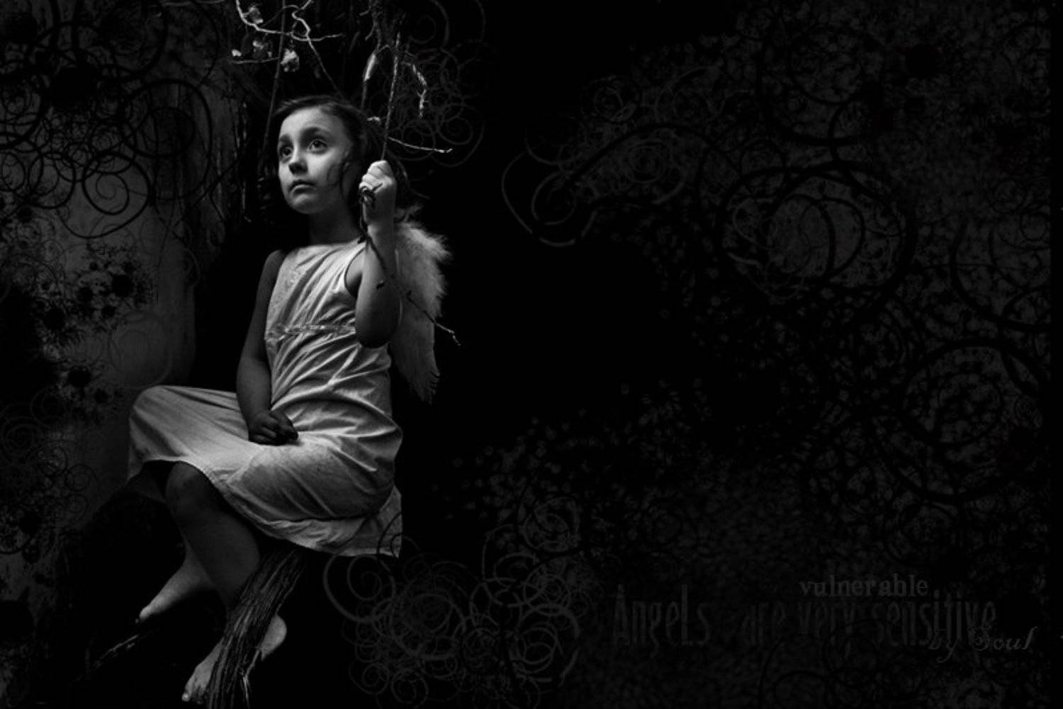 ангел, девочка, крылья, SouL