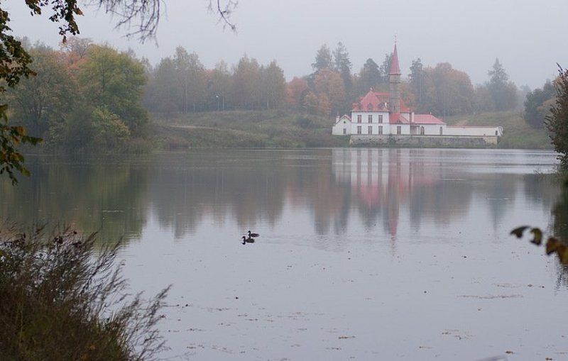 Приоратский дворец в тумане фото превью