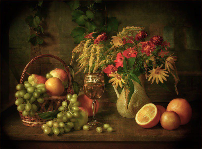 цветы ,фрукты Осенний сфруктами фото превью