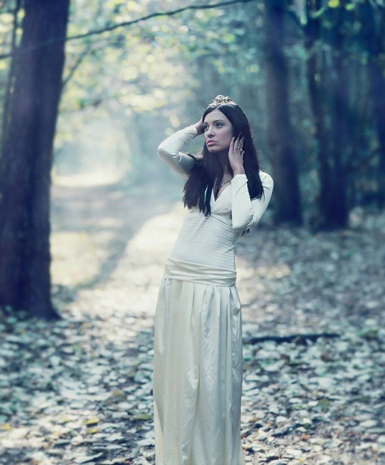 девушка, лес, осень, Павел