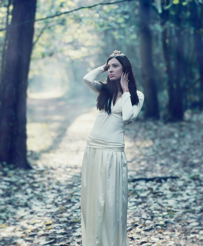 девушка, лес, осень *** фото превью