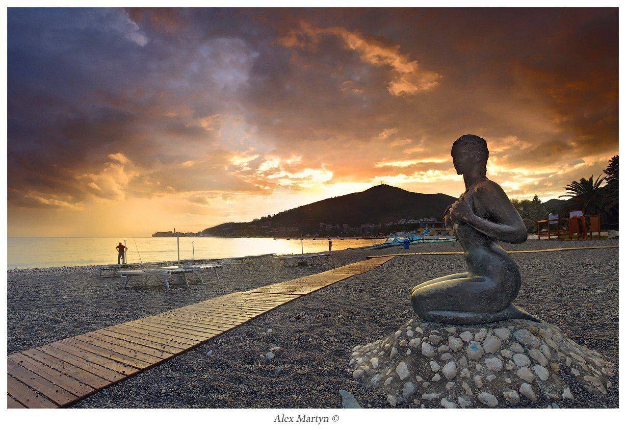 будва, черногория, закат, море, Alexander Martynov