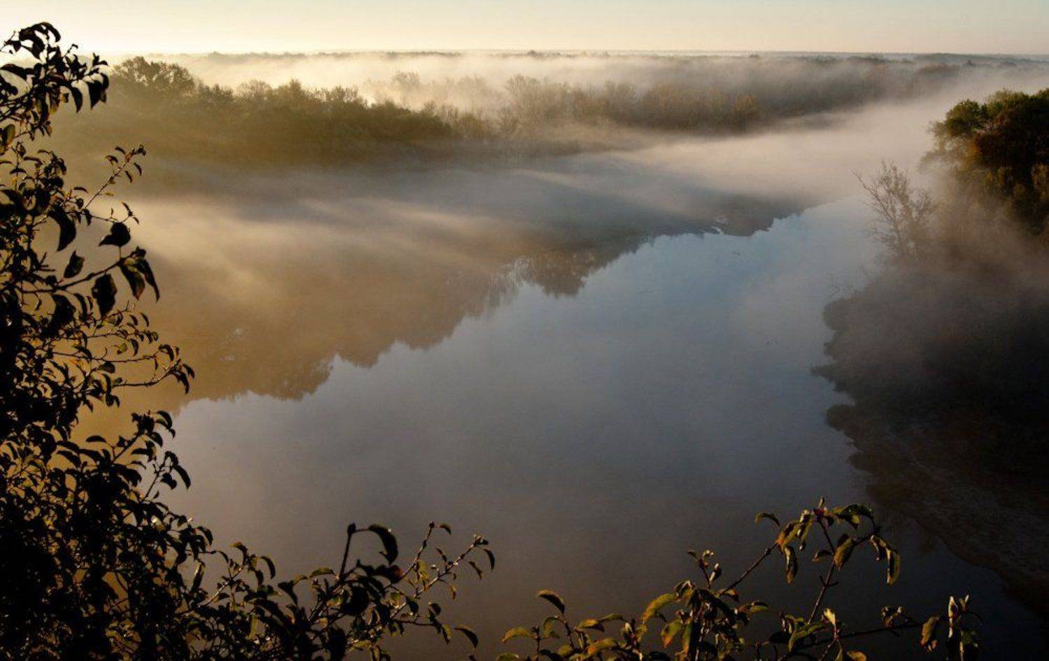 туман, река, утро, рассвет, хоперский заповедник., Срибный Евгений