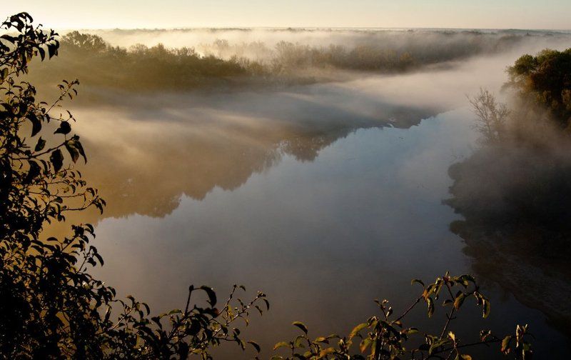 туман, река, утро, рассвет, хоперский заповедник. Утро на Хопре фото превью