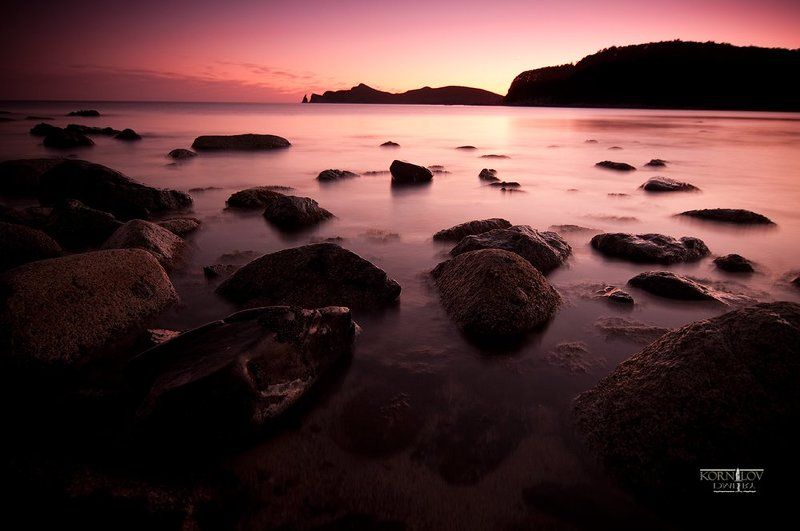 море, камни, бухта, валентин, приморский, край, северные, земли, дмитрий, корнилов, закат *** фото превью