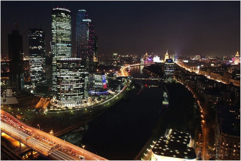 сити, москва, панорама москвы, река, кулешов евгений, москва сити Московская ночь... фото превью