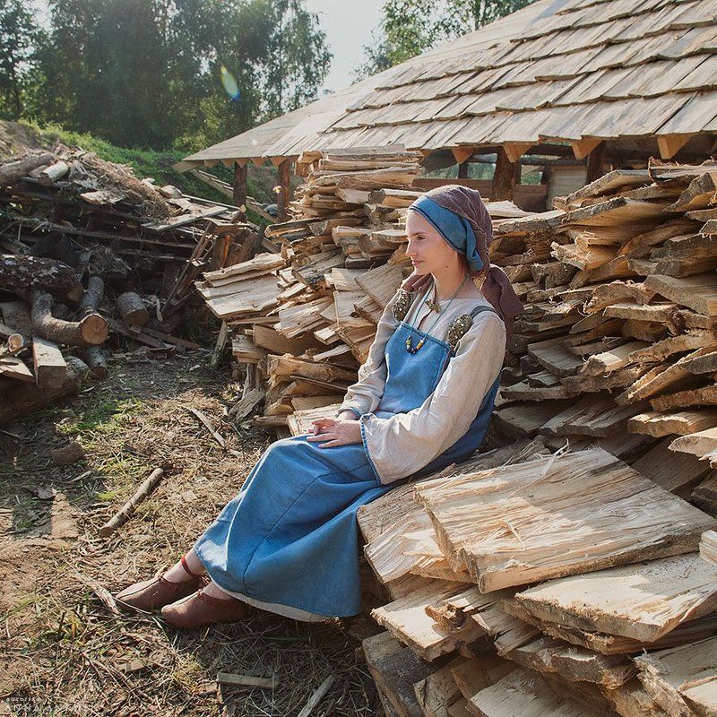 портрет, женский портрет, история, природа, викинги, пленер, девушка, history, woman, nature, vikings, portrait Добрая жена викинга. фото превью