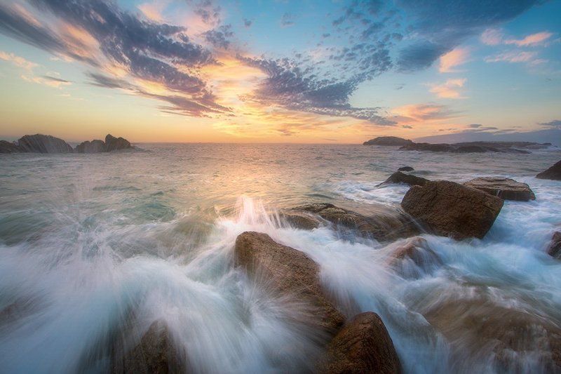 sunrise 惊涛拍岸Island Sunrise фото превью